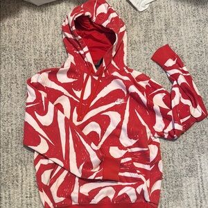 Nike Red and White logo Hoodie